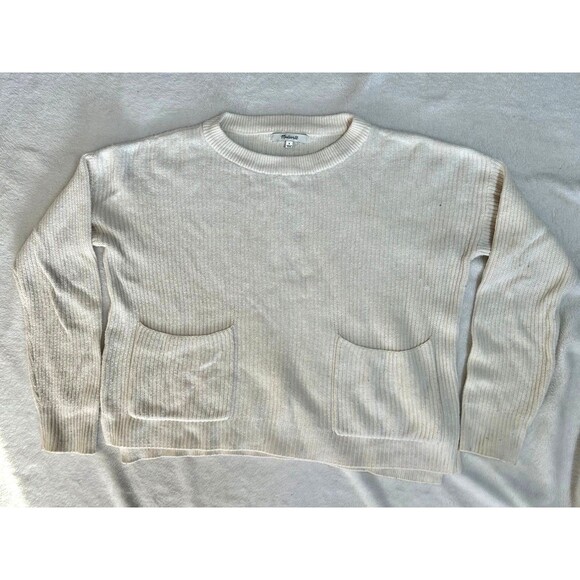 Madewell Patch pocket Pullover crewneck sweater size S Oversize - Picture 2 of 8